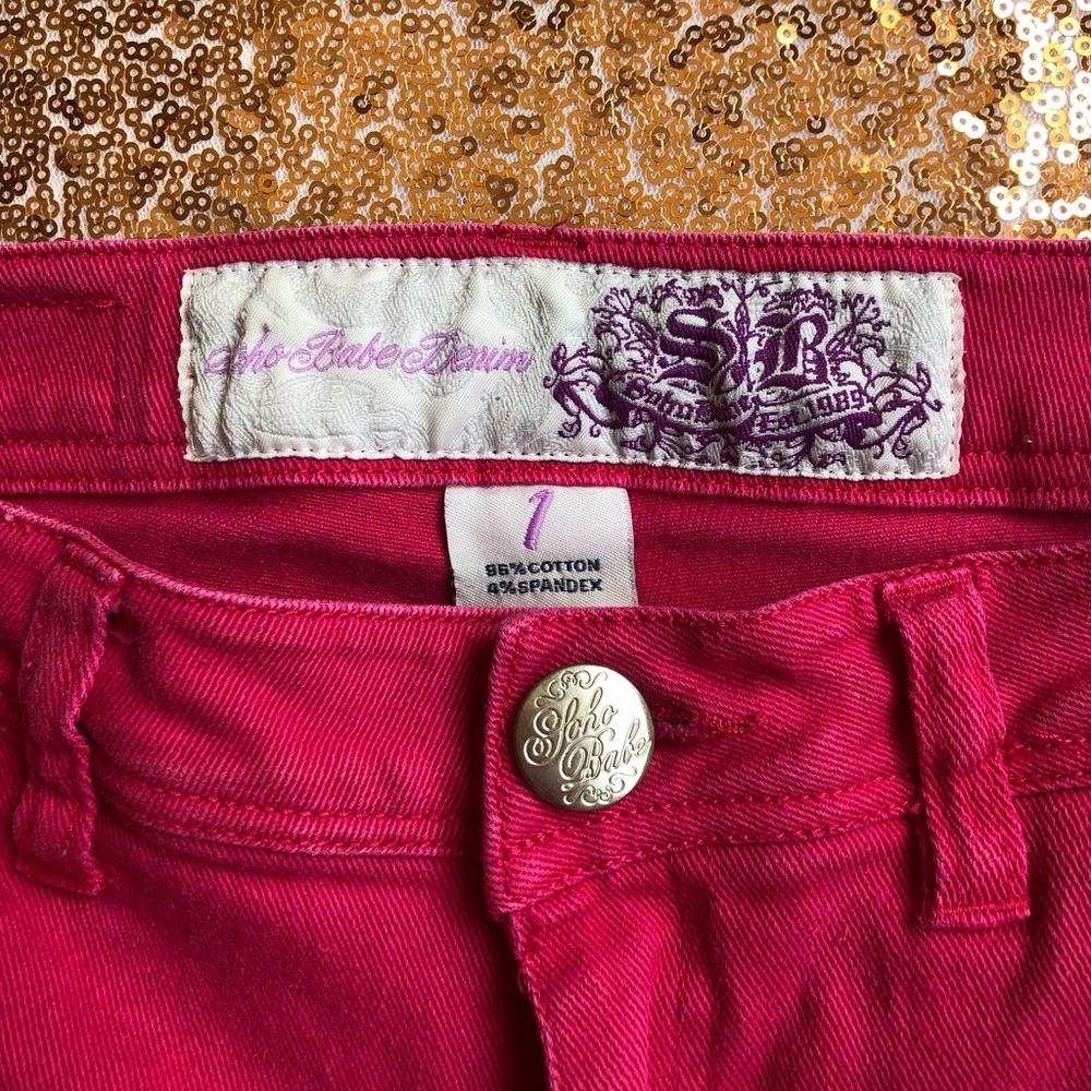 Soho Babe Hot Pink Skinny Jeans